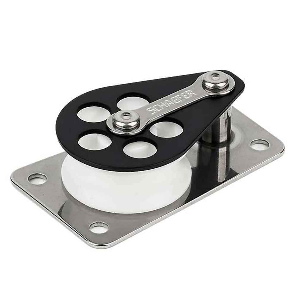 Schaefer 303-09 Series 3 Flat Base/Alum Cheek/Delrin Sheave