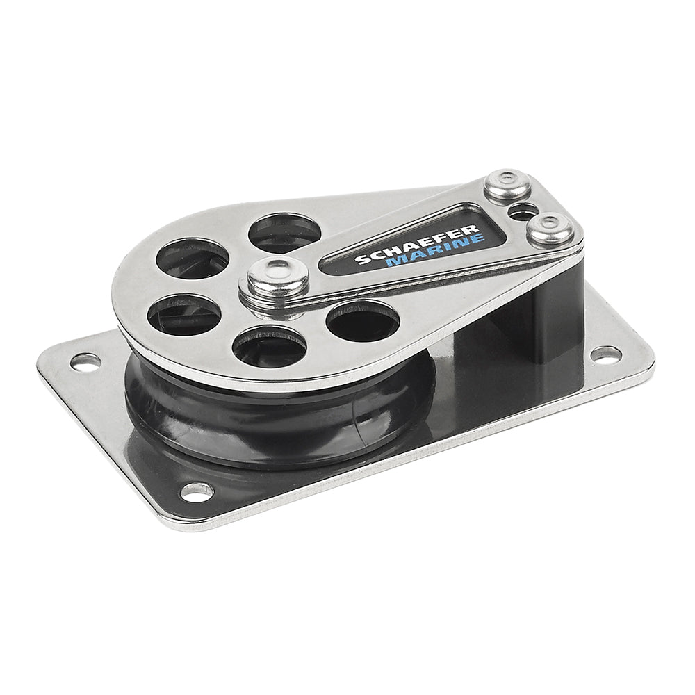 Schaefer 505-11 Series 5 Flat Base Cheek Block - Stainless Steel Cheeks