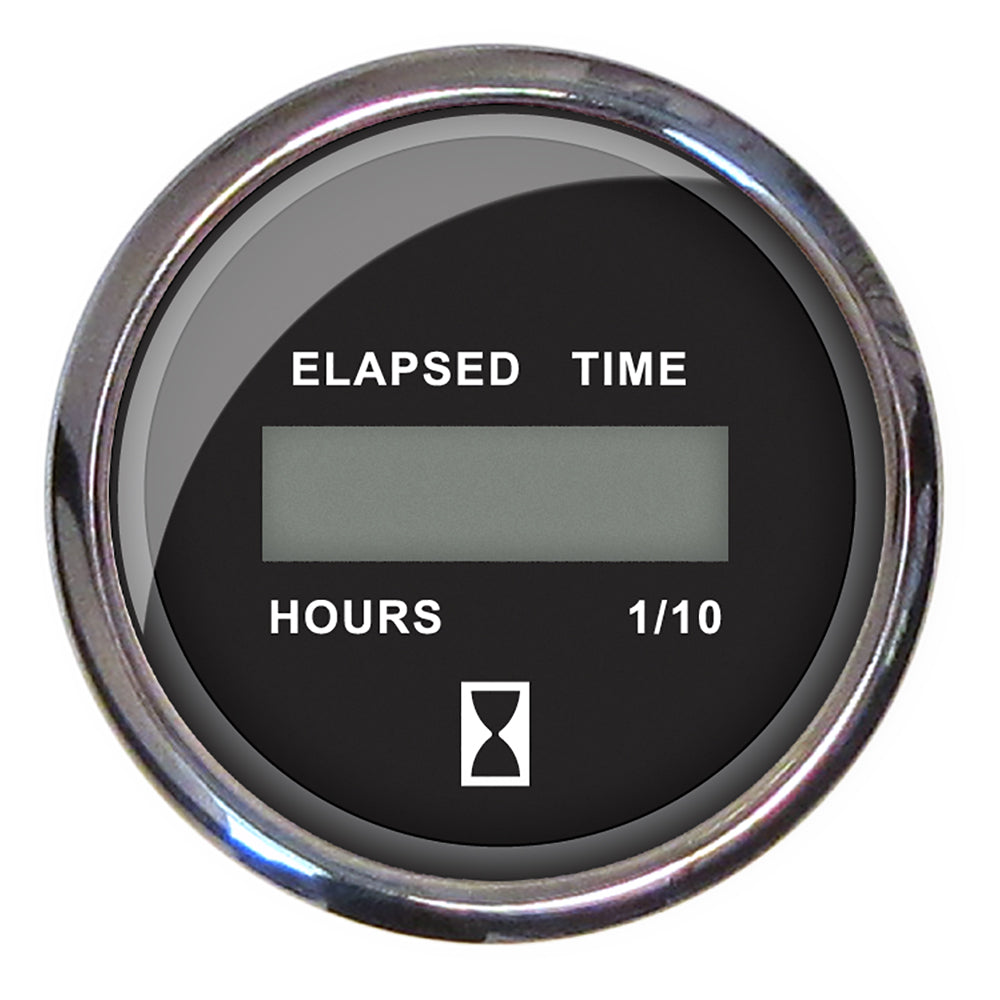 Faria 13715 Chesapeake Black 2" Hourmeter (Digital)