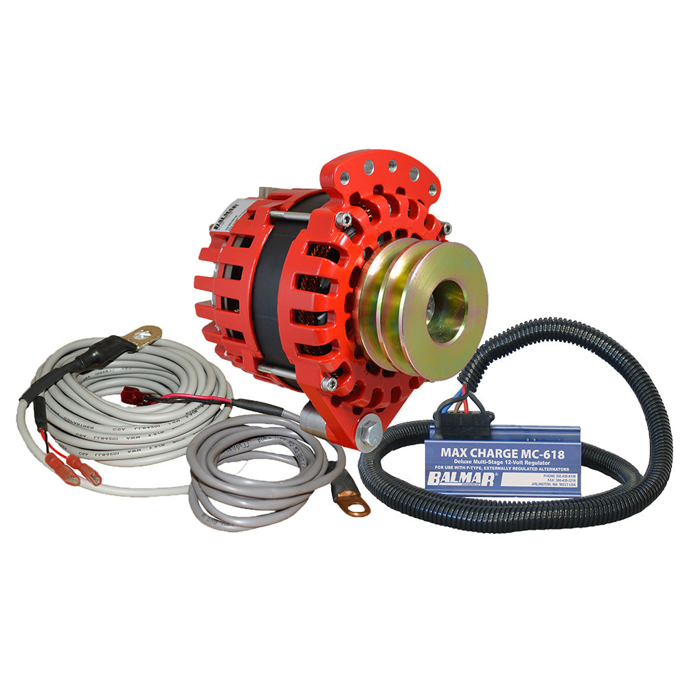 Balmar XT-SF-170-DV-KIT Alternator 1-2" Single Foot Dual V Pulley Regulator Temp Sensor - 170A Kit - 12V