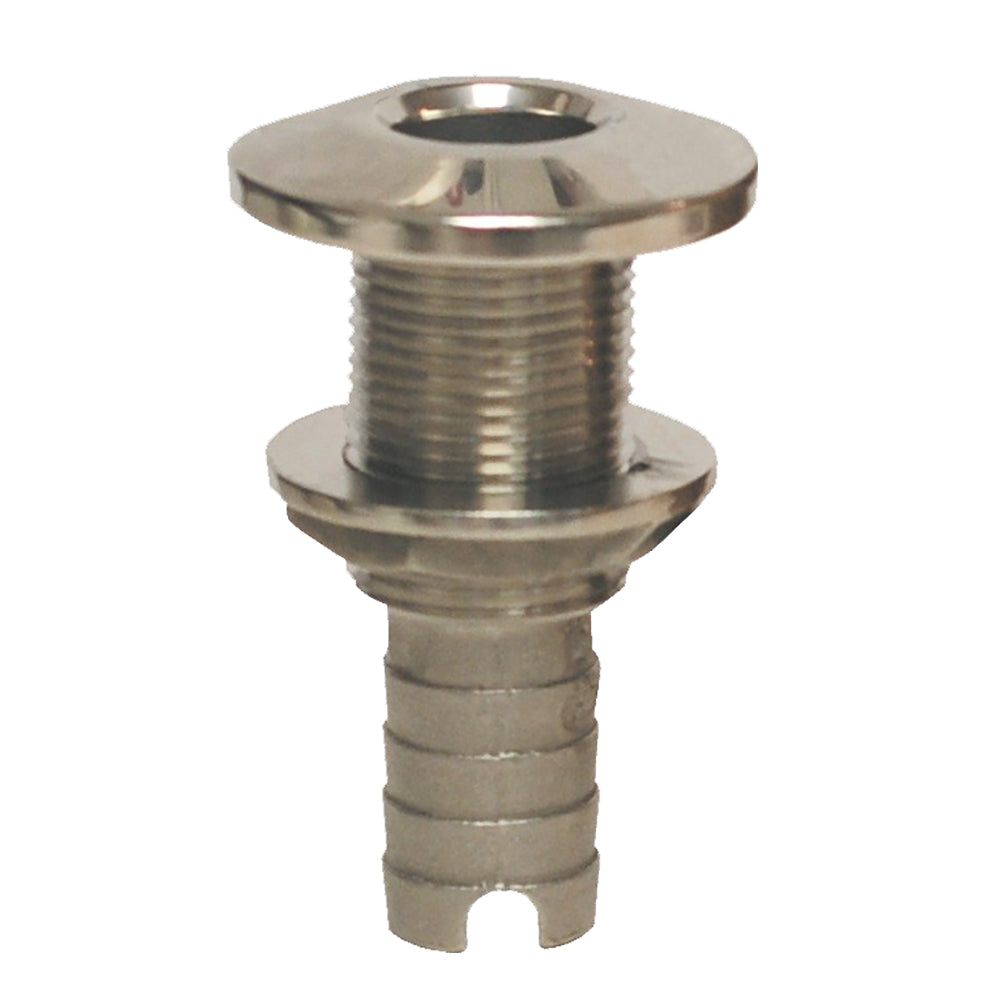 GROCO HTH-1000-S Stainless Steel Hose Barb Thru-Hull Fitting - 1"