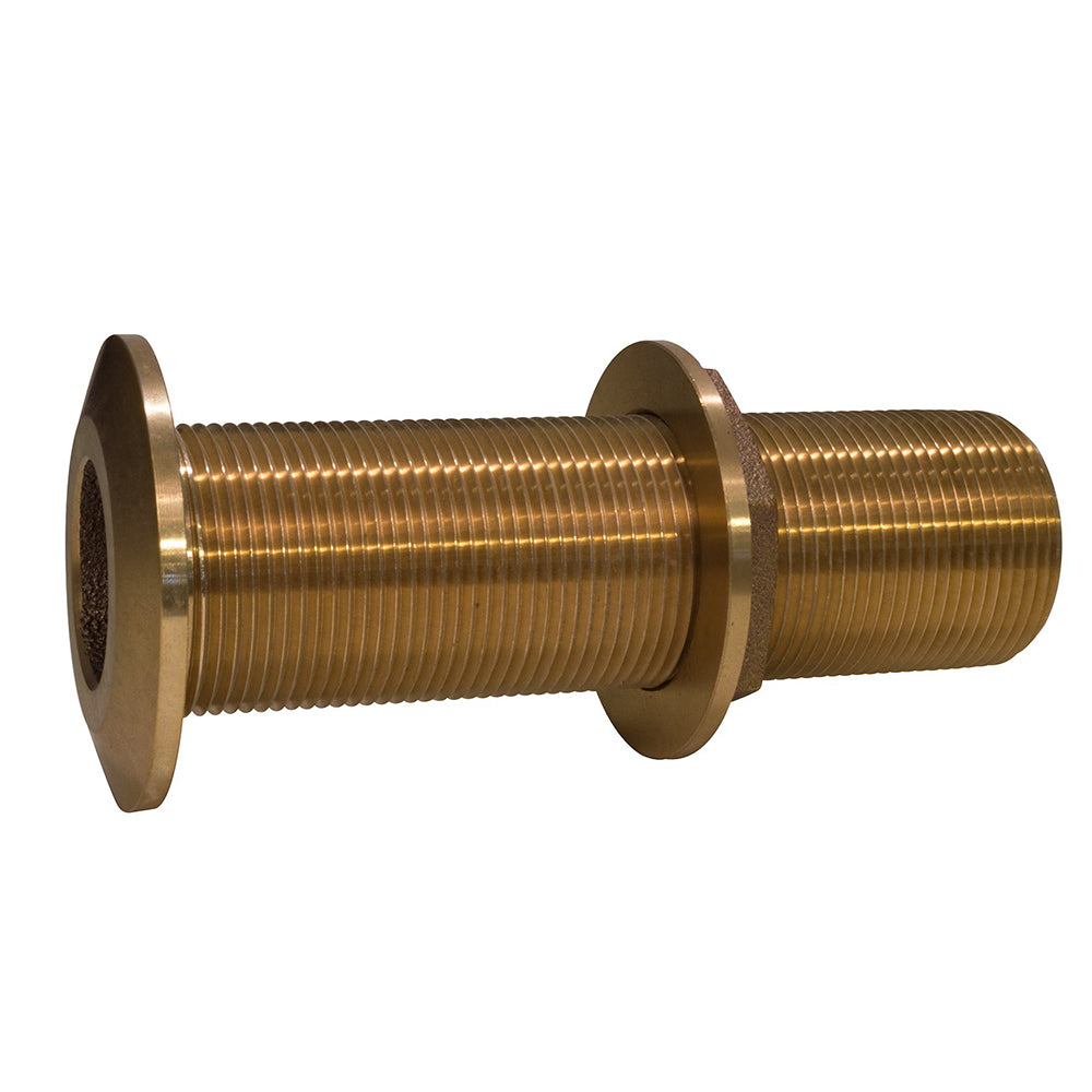 GROCO THXL-1500-W 1-1/2" Bronze Extra Long Thru-Hull Fitting w/Nut