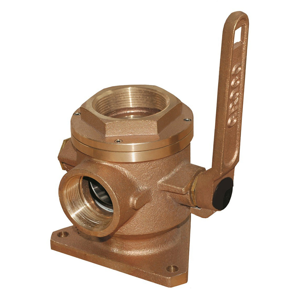 GROCO SBV-2000-P 2" Safety Seacock w/1-1/2" Side Port
