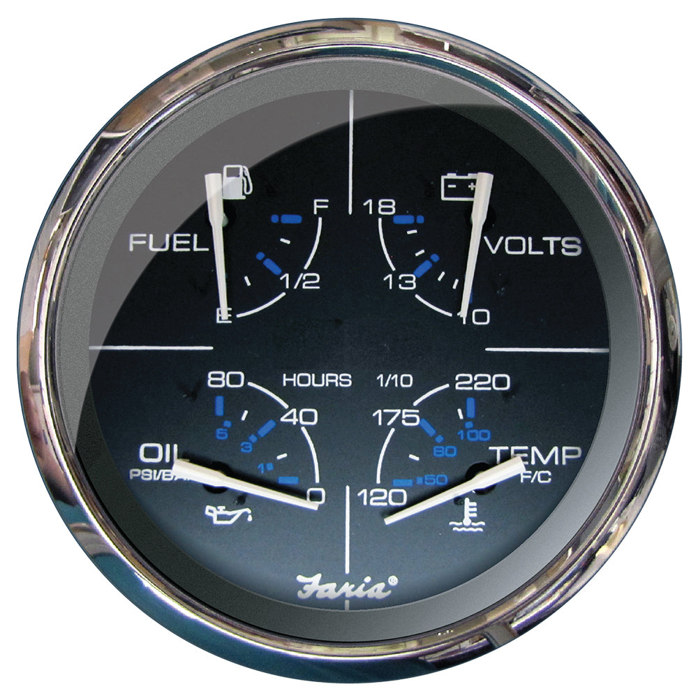 Faria 33762 Chesapeake Black 5" Multifunction Gauge