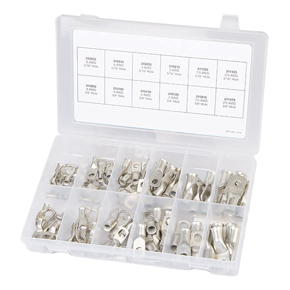 Ancor 255101 100-Piece Tinned Copper Lug Kit