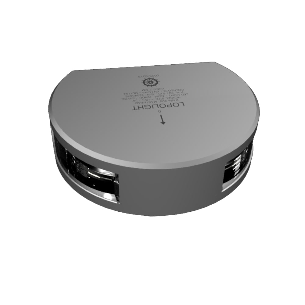 Lopolight 201-010 225 Masthead Light - Single - Silver Housing - Vertical Mount