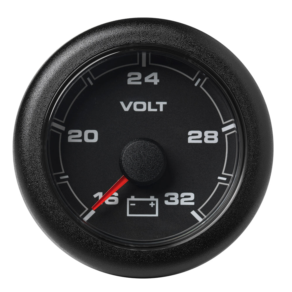 Veratron A2C1066120001 52MM (2-1/16") OceanLink Battery Voltage Gauge - 16 to 32V - Black Dial Bezel