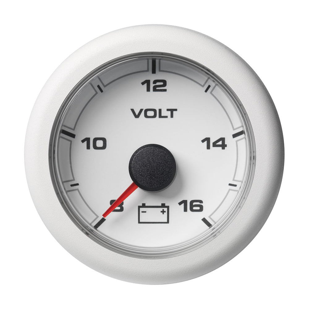 Veratron A2C1066110001 52MM (2-1/16") OceanLink Battery Voltage Gauge - 8 to 16V - White Dial Bezel