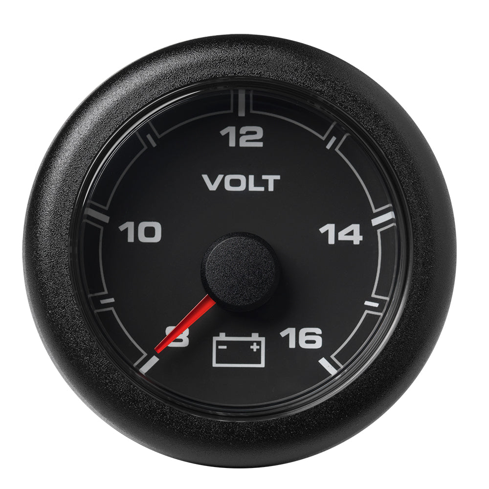Veratron A2C1066100001 52MM (2-1/16") OceanLink Battery Voltage Gauge - 8 to 16 V - Black Dial Bezel