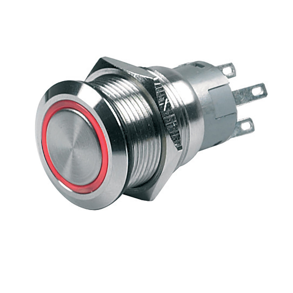 BEP 80-511-0002-00 Push-Button Switch 12V Momentary On/Off - Red LED