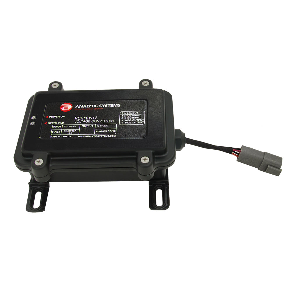 Analytic Systems VCH10W-12 Waterproof IP66 DC Converter 10A, 12V Out 20-80V In, Ruggedized