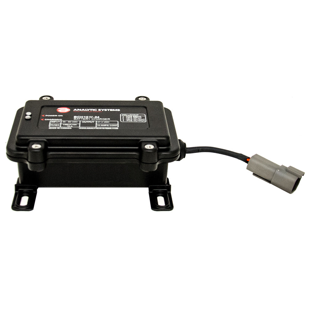 Analytic Systems BCH10W-24 Waterproof IP66 DC Battery Charger 10A, 24V Out, 30-80V In, Ruggedized