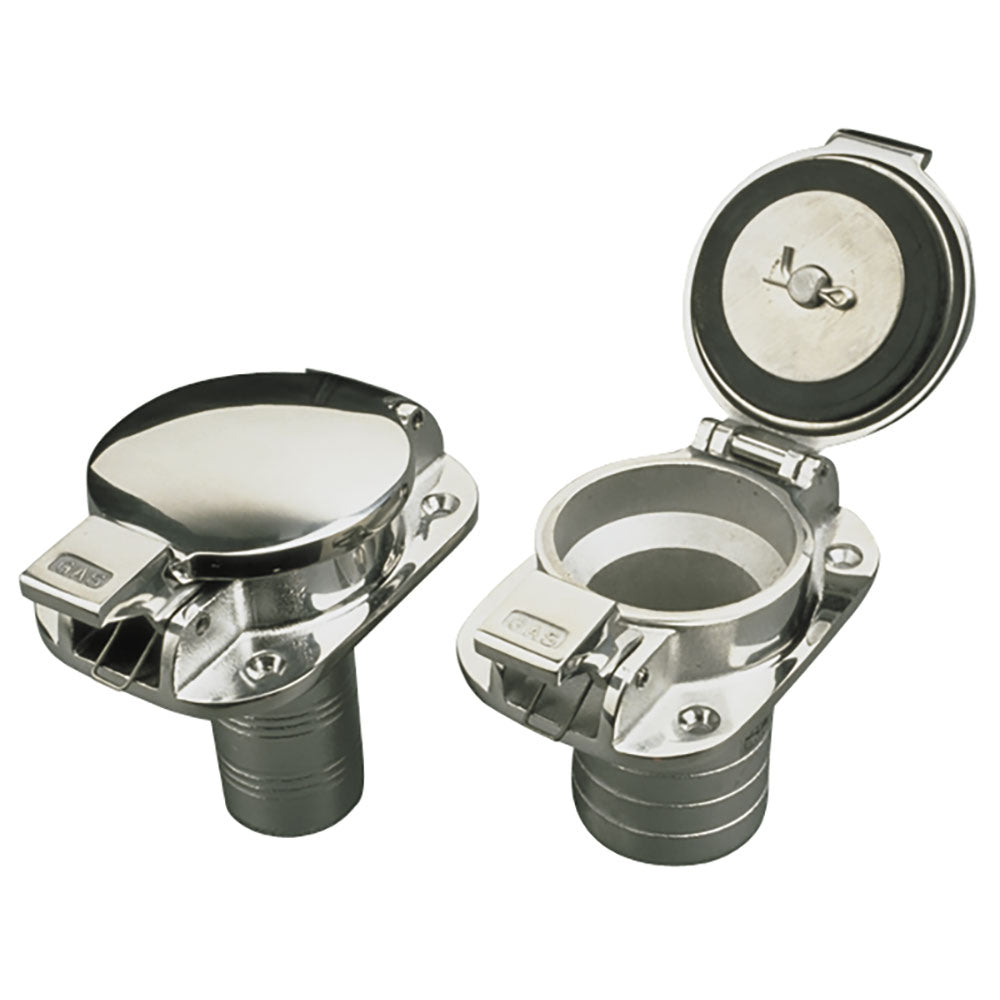 Sea-Dog 351100 Stainless Steel Flip Top Deck Fill - Gas - 2" Hose