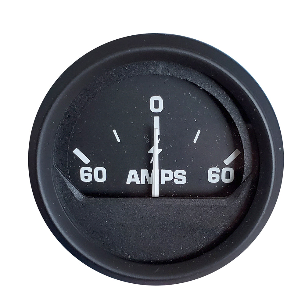 Faria 12822 Euro Black 2" Ammeter Gauge (60-0-60 AMP)
