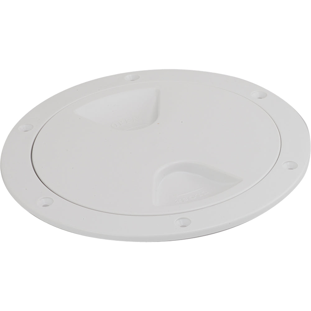 Sea-Dog 335750-1 Screw-Out Deck Plate - White - 5"