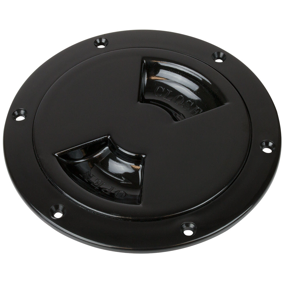Sea-Dog 336165-1 Smooth Quarter Turn Deck Plate - Black - 6"