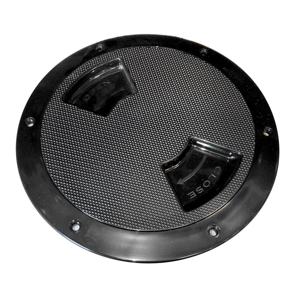Sea-Dog 336167-1 Textured Quarter Turn Deck Plate - Black - 6"
