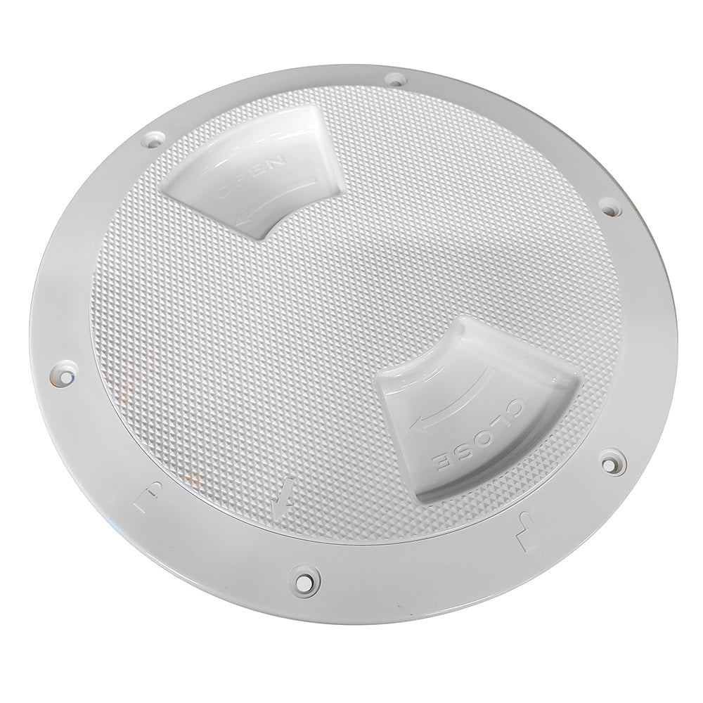 Sea-Dog 336352-1 Quarter-Turn Textured Deck Plate w/Internal Collar - White - 5"