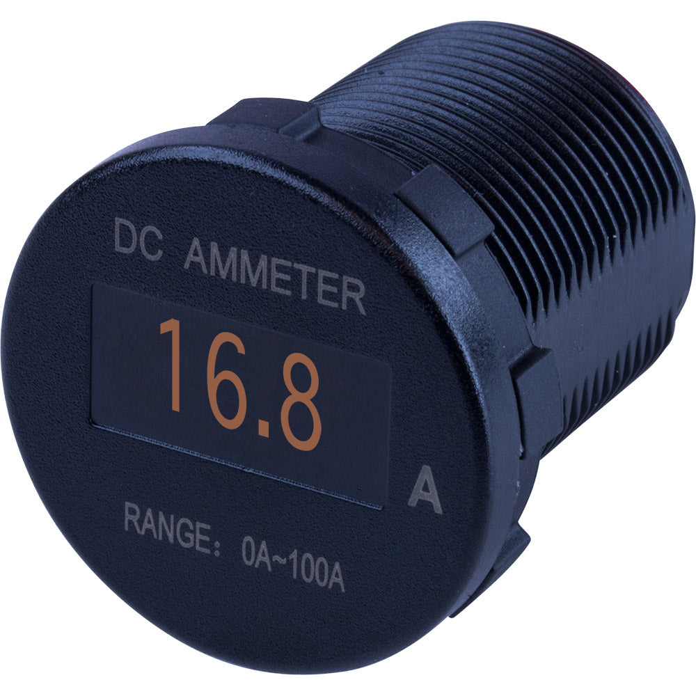 Sea-Dog 421620-1 Round OLED DC Amp Meter - 0 Amp-100 Amp