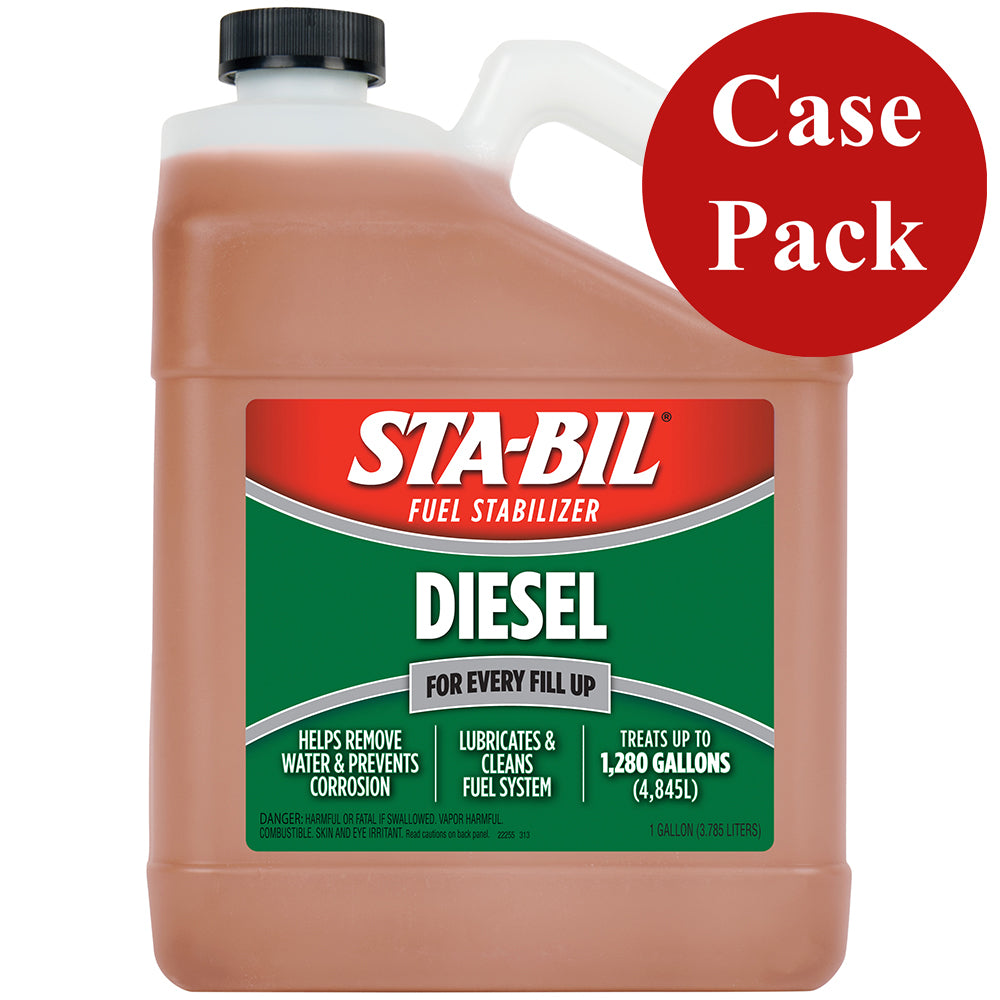 STA-BIL 22255CASE Diesel Formula Fuel Stabilizer Performance Improver - 1 Gallon *Case of 4*