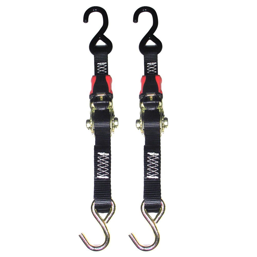 Rod Saver RTD3 Rubber Ratchet Tie-Down - 1" x 3 - Pair