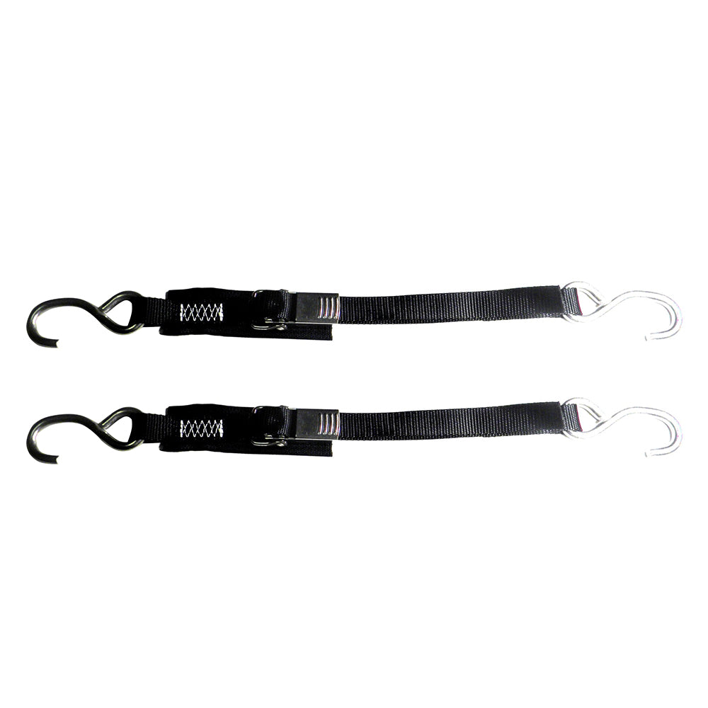 Rod Saver SS1QRTD6 Stainless Steel Quick Release Transom Tie-Down - 1" x 6 - Pair