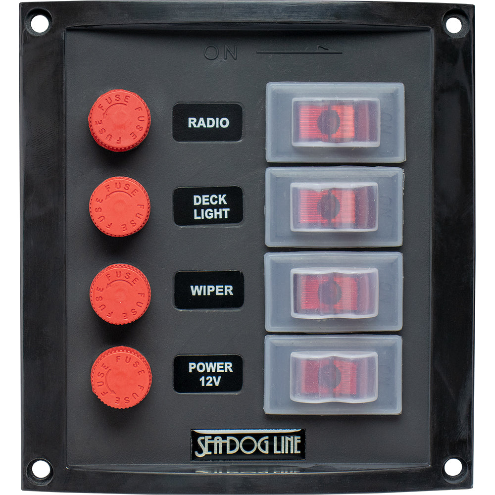 Sea-Dog 424016-1 Splash Guard Switch Panel Vertical - 4 Switch