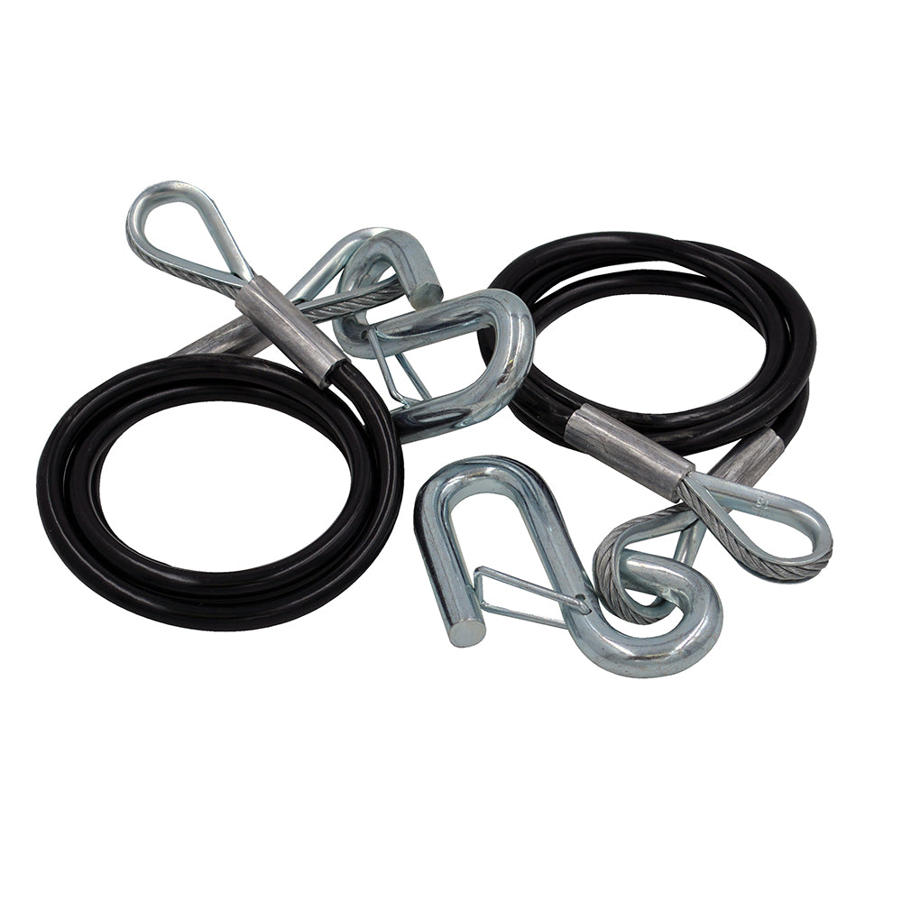 C.E. Smith 16662A Safety Cables - 3500lb Capacity - PVC Coated - Pair