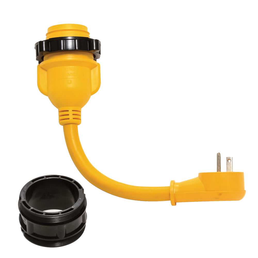 Camco 55635 15AM/30AF Power Grip Dogbone - Marine 12" 90M/F-Locking