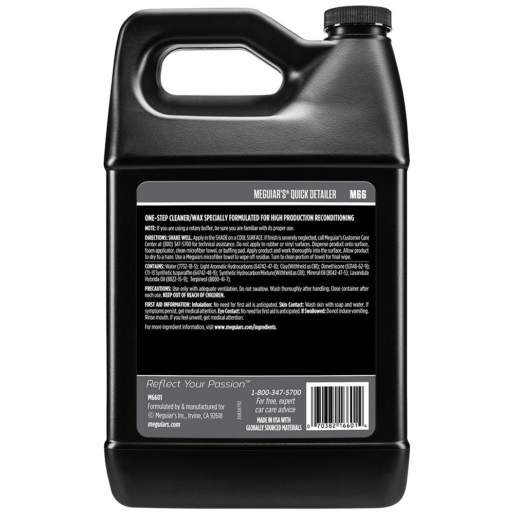 Meguiars M6601 Mirror Glaze Quick Detailer - 1 Gallon