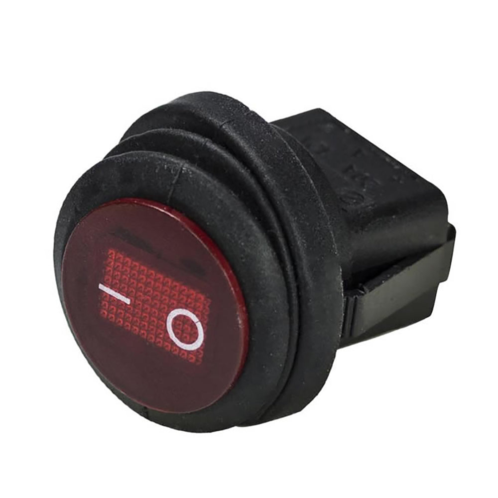 HEISE HE-RRS Rocker Switch - Illuminated Red Round - 5-Pack