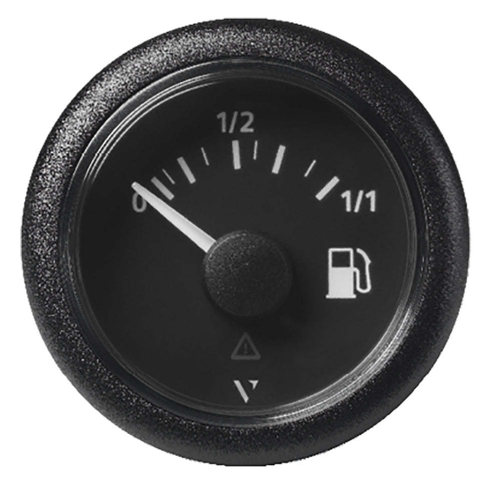 Veratron A2C59514082 52MM (2-1/16") ViewLine Fuel Level Gauge 0-1/1 - 3 to 180 OHM - Black Dial Round Bezel