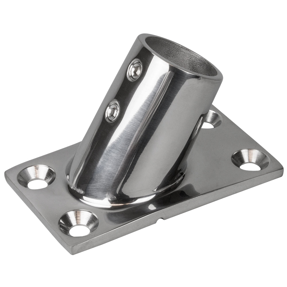 Sea-Dog 281601-1 Rail Base Fitting Rectangular Base 60 316 Stainless Steel - 1-7/8" x 3-1/4" - 1" OD