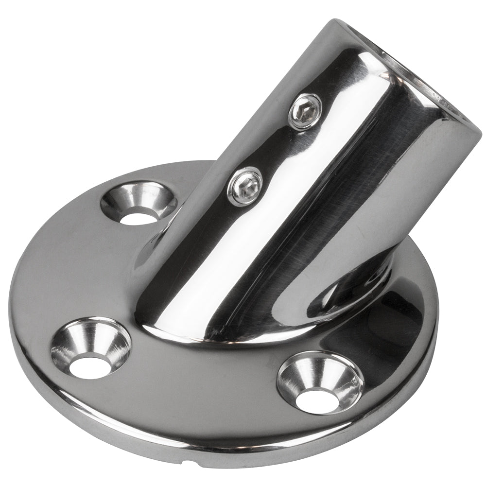 Sea-Dog 280451-1 Rail Base Fitting 2-3/4" Round Base 45 316 Stainless Steel - 1" OD