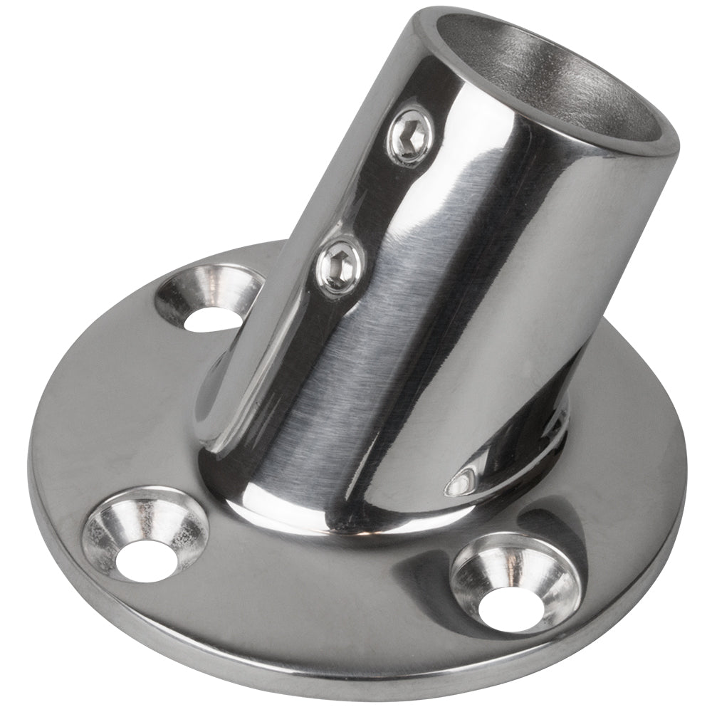Sea-Dog 280601-1 Rail Base Fitting 2-3/4" Round Base 60 316 Stainless Steel - 1" OD