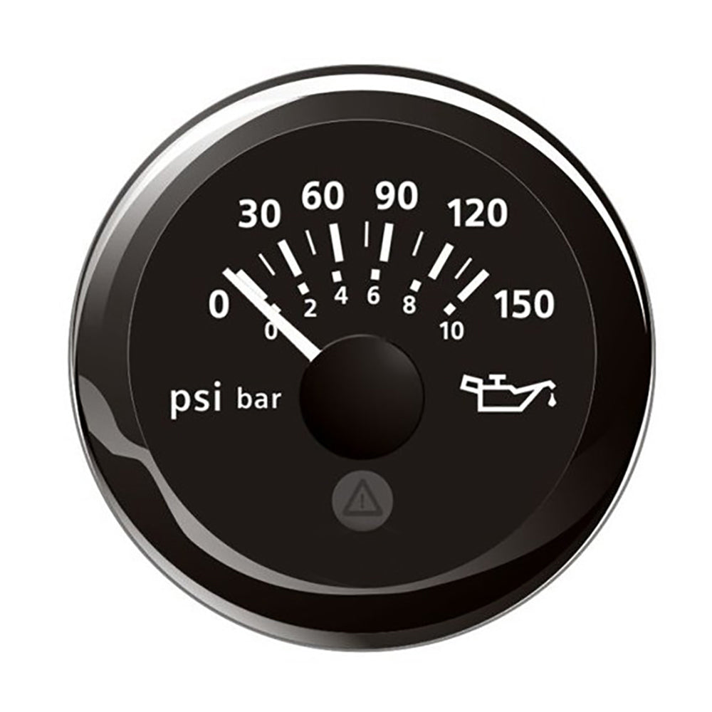 Veratron A2C59514118 52MM (2-1/16") ViewLine Oil Pressure Indicator 0 to 150 PSI - Black Dial Round Bezel