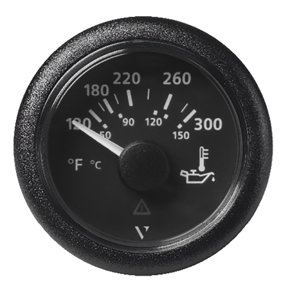Veratron A2C59514165 52MM (2-1/16") ViewLine Oil Temperature Gauge 120-300F - Black Dial Bezel