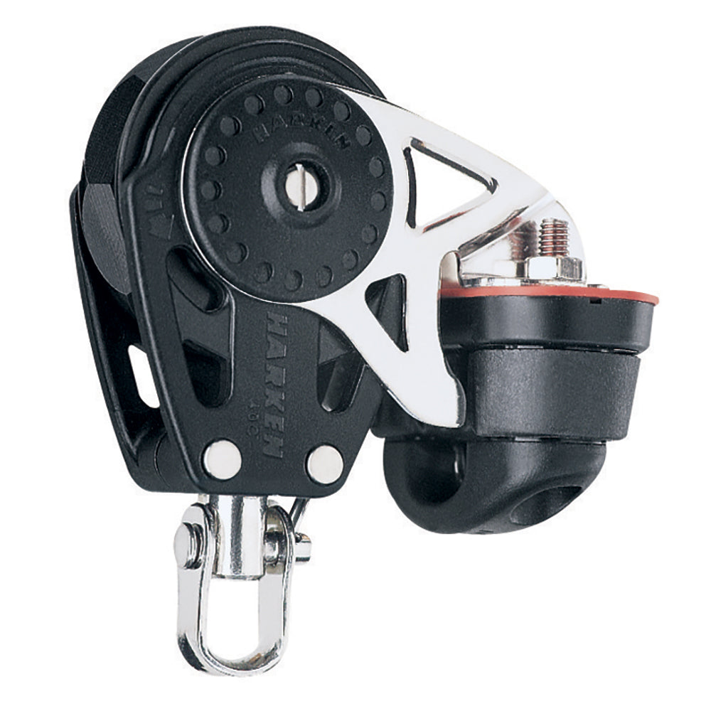Harken 2610 40mm Carbo Single Ratchet Block w/Swivel Becket Cam Cleat