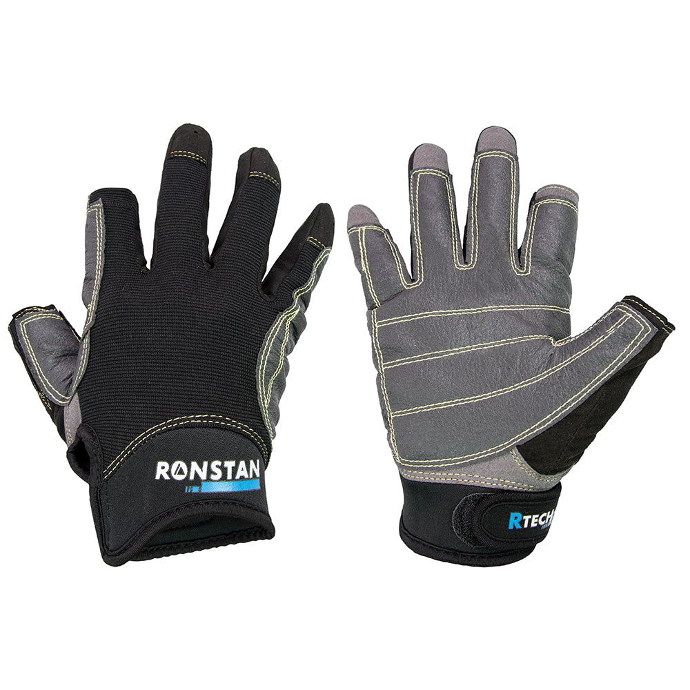 Ronstan CL740L Sticky Race Gloves - 3-Finger - Black - L