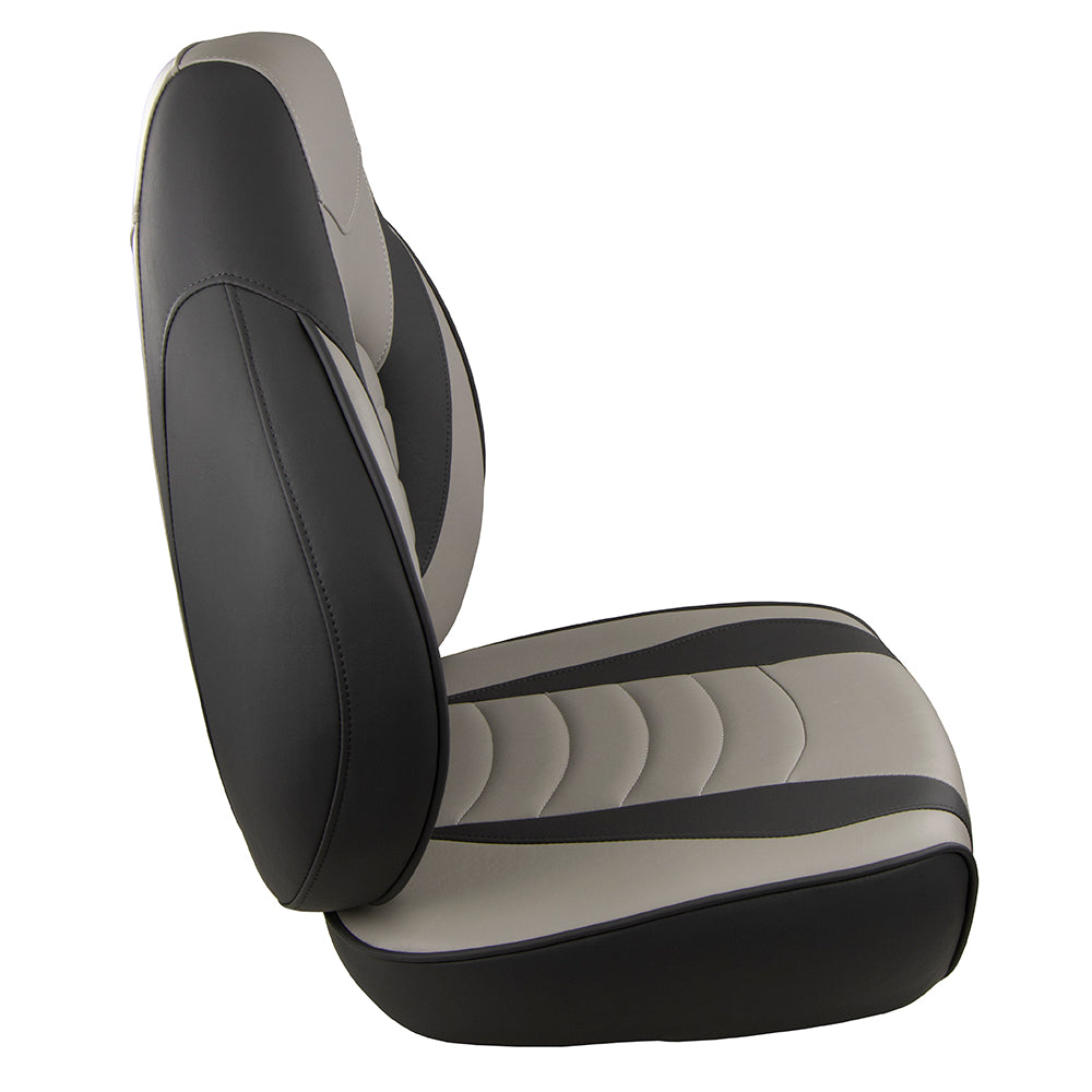 Springfield 1041634-1 Fish Pro High Back Folding Seat - Charcoal/Grey