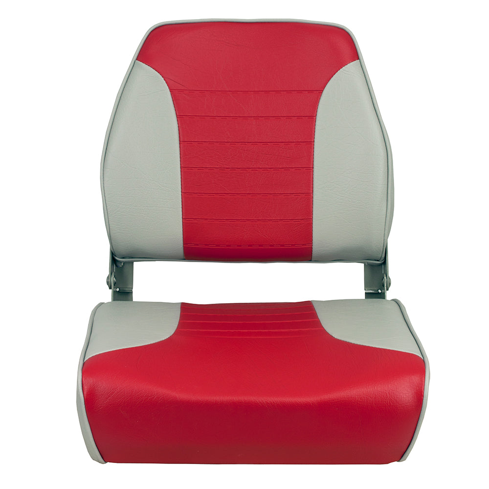 Springfield 1040655 Economy Multi-Color Folding Seat - Grey/Red