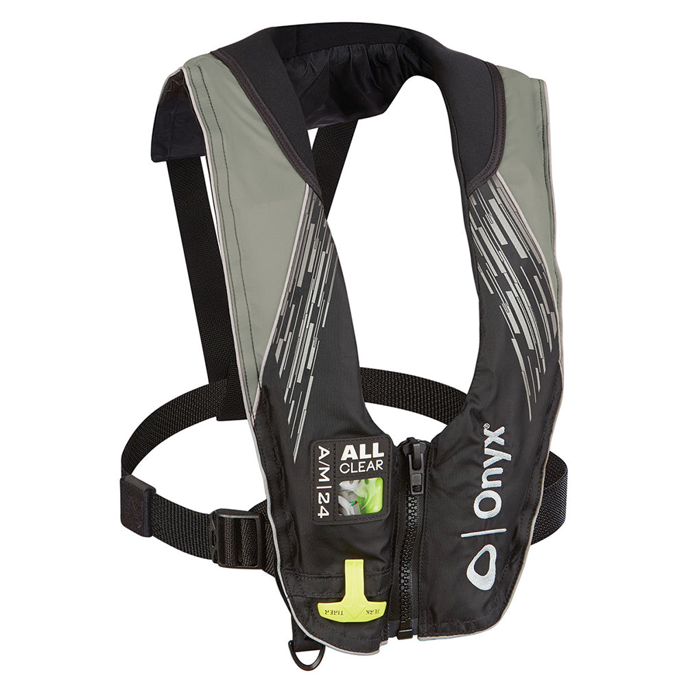 Onyx 132200-701-004-21 A/M-24 Series All Clear Automatic/Manual Inflatable Life Jacket - Grey - Adult