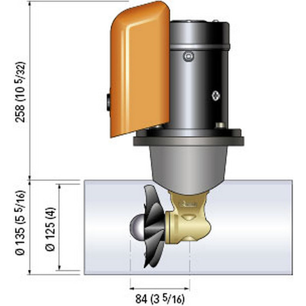 Quick FGBT12530120T00 Bow Thruster BTQ 125-30 30KGF - 12V - D125 - 1.5kW