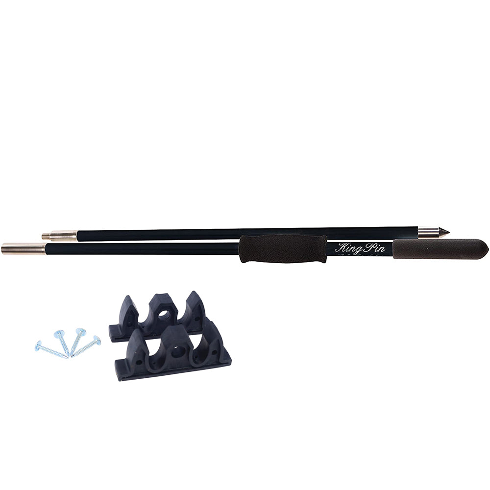 Panther KPP100B 10 King Pin Anchor Pole - 2-Piece - Black