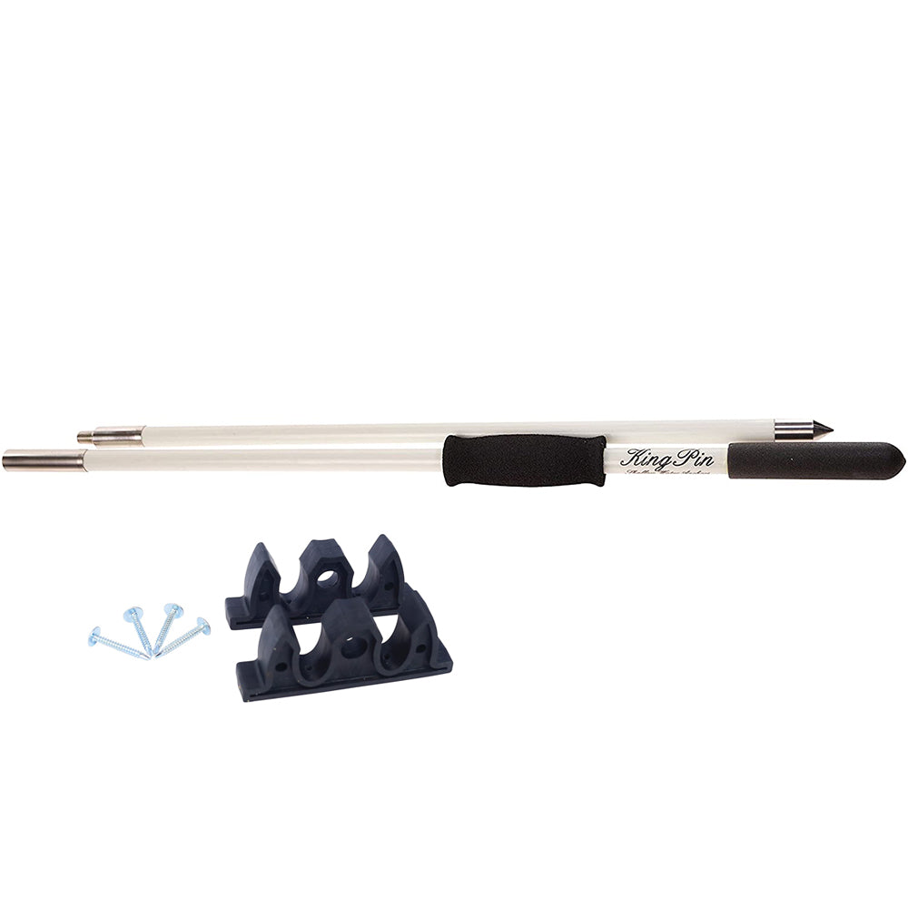 Panther KPP120W 12 King Pin Anchor Pole - 2-Piece - White
