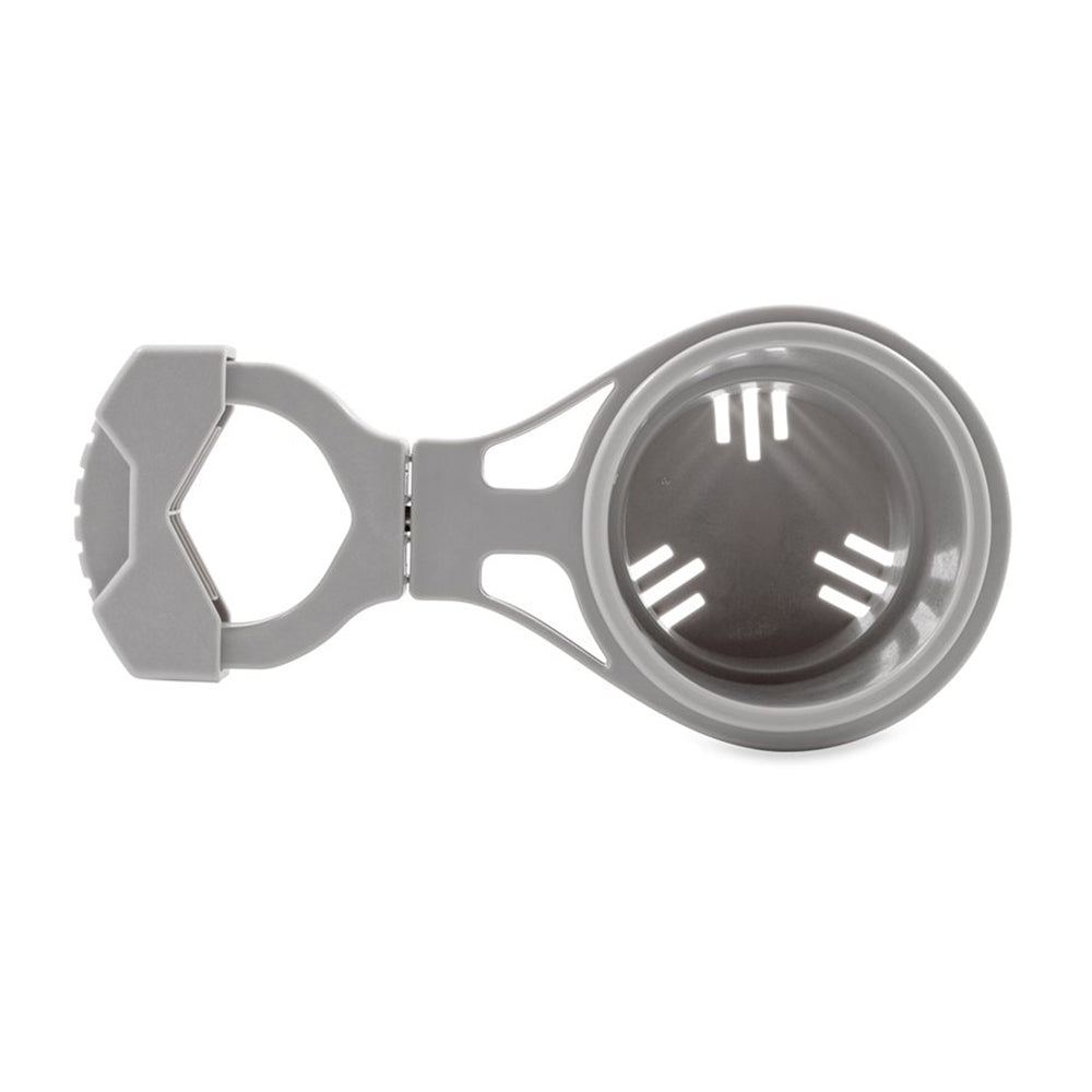 Camco 53092 Clamp-On Rail Mounted Cup Holder - Large for Up to 2" Rail - Grey