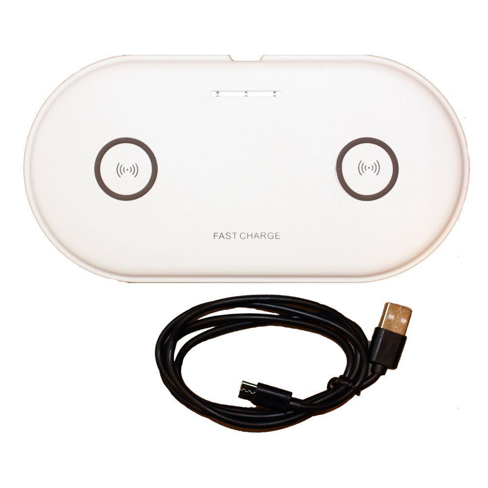Lunasea LLB-63AU-01-00 Dual Qi Charge Pad - USB Powered (Power Supply Not Included)