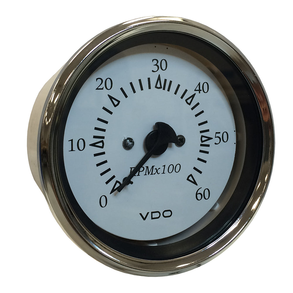 VDO 333-15274 Cockpit Marine 85MM (3-3/8") Sterndrive Tachometer - White Dial/Chrome Bezel