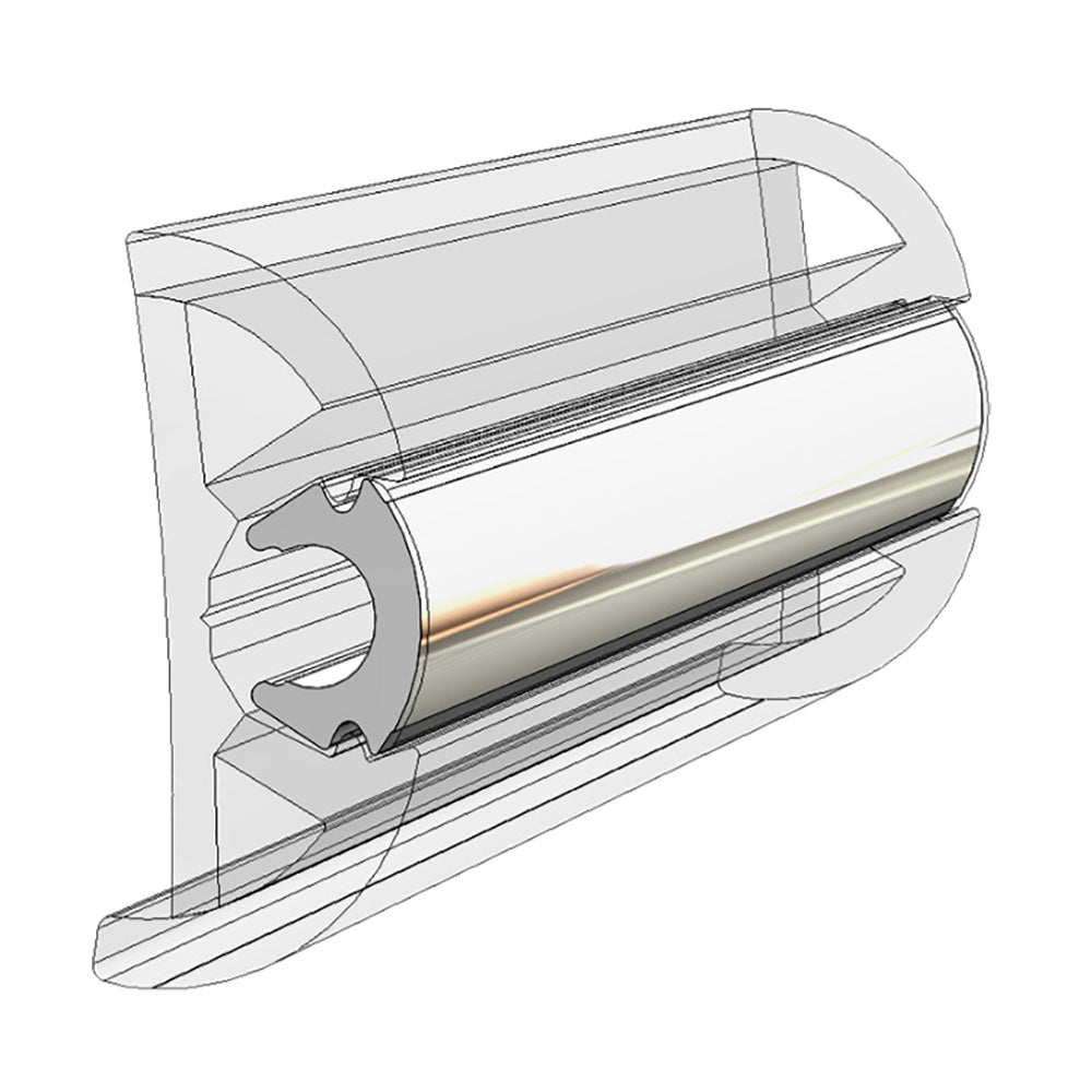 TACO V12-0307CP80 Rub Rail Insert - Flexible Chrome - 80