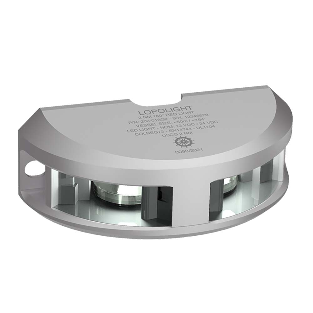 Lopolight 200-024G2 Series 200-024 - Navigation Light - 2NM - Vertical Mount - White - Silver Housing